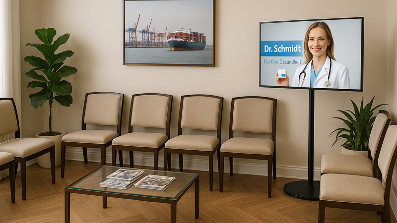 ITMediaConsult AG präsentiert erfolgreiche Digital Signage Installation im Wartezimmer
